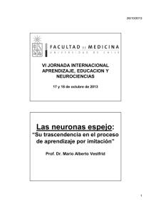 LAS NEURONAS ESPEJO - Jornadas Internacionales Aprendizaje