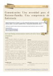 Comunicación: Una necesidad para el Paciente