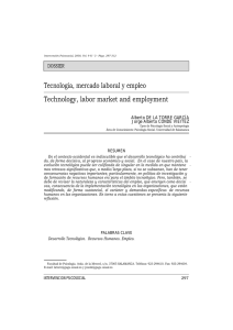 Tecnología, mercado laboral y empleo Technology, labor market