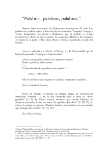 16. Palabras, palabras, palabras