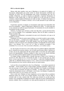 050 La vida de la Iglesia. Vivencia continua del Bautismo.