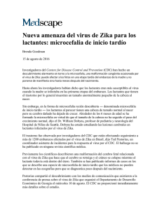 Nueva amenaza del virus de Zika para los lactantes: microcefalia de