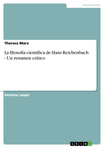 La filosofía científica de Hans Reichenbach