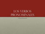 LOS VERBOS PRONOMINALES
