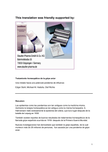 Tratamiento homeopático de la gripe aviar
