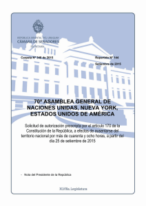 70&ordf; asamblea general de naciones unidas, nueva york, estados