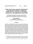COMPLEJIDAD E INCLUSIVIDAD PROGRESIVAS: ALGUNAS