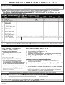 cuestionario sobre antecedentes familiares de cáncer