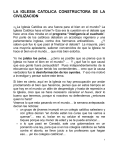 LA IGLESIA CATOLICA CONSTRUCTORA DE LA CIVILIZACION