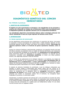 DIAGNÓSTICO GENÉTICO DEL CÁNCER HEREDITARIO