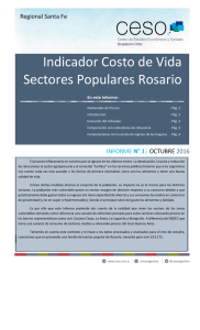 Indicador Costo de Vida Sectores Populares Rosario