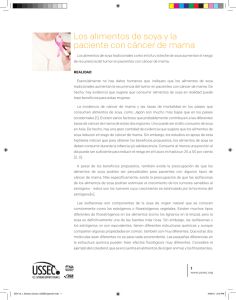 Los alimentos de soya y la paciente con cáncer de mama