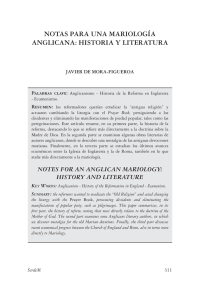 Notas para una mariología anglicana