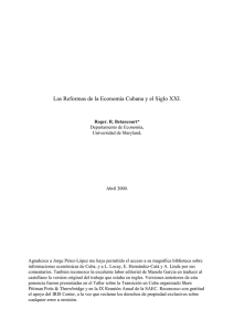 Las Reformas de la Economía Cubana y el Siglo XXI.