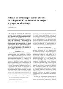 Estudio de anticuerpos contra el virus de la hepatitis C en donantes