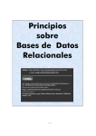 Principios sobre Bases de Datos Relacionales