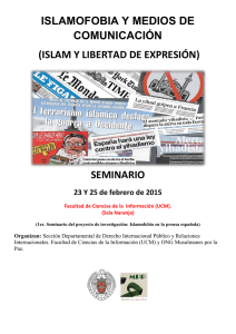 islamofobia y medios de comunicación (islam y libertad de expresión)