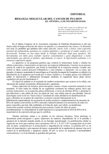 BIOLOGÍA MOLECULAR DEL CÁNCER DE PULMÓN (EL GENOMA
