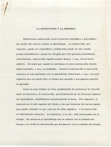 La Instrucción de la Memoria, Sin Fecha