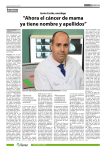 Javier Cortés, "Ahora el cáncer de mama ya tiene nombre y apellidos"