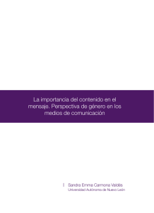 La importancia del contenido en el mensaje. Perspectiva de género