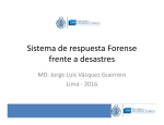 Sistema de respuesta Forense frente a desastres