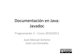 Documentación en Java: Javadoc