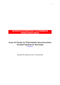 Neuropatías sensitivas y autónomicas hereditarias