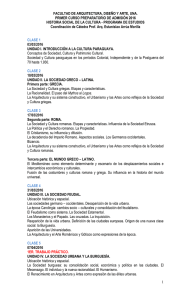 facultad de arquitectura, dise&ntilde;o y arte, una. primer curso