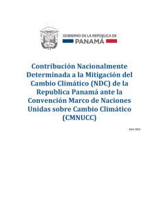 Contribuci&oacute;n Nacionalmente Determinada a la Mitigaci&oacute;n del