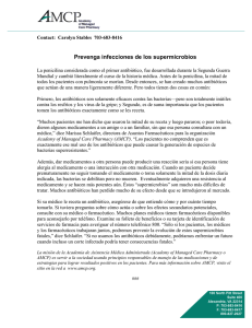 Prevenga infecciones de los supermicrobios