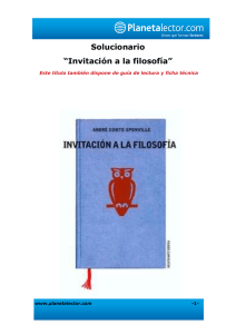 Solucionario “Invitación a la filosofía”