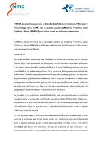 Documento conjunto de la Sociedad Española de Enfermedades
