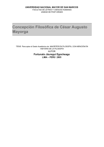 Concepción Filosófica de César Augusto Mayorga