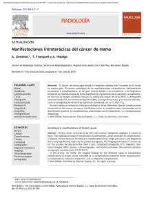 Manifestaciones intratorácicas del cáncer de mama