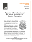 Argentina: Esfuerzo Substancial por Mejorar la Economía no