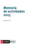 Memoria de actividades 2015