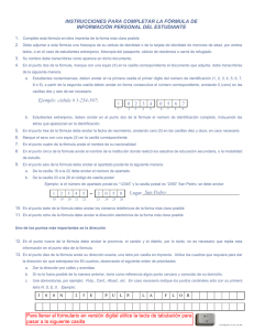 INSTRUCCIONES PARA COMPLETAR LA FÓRMULA DE