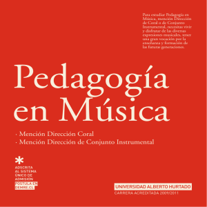 Pedagogía en Música - Universidad Alberto Hurtado