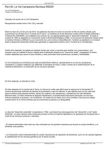 Rio+20: La Via Campesina Rechaza REDD!