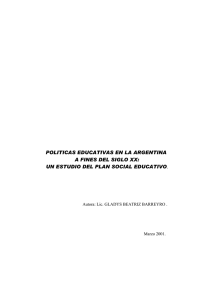 politicas educativas en la argentina a fines del siglo xx - Each