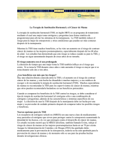 La Terapia de Sustituci&oacute;n Hormonal y el C&aacute;ncer de Mama La