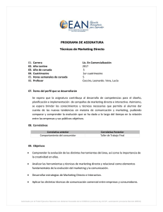 Programa Técnicas de Marketing Directo
