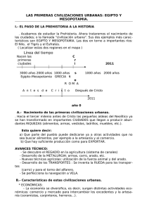 las primeras civilizaciones urbanas: egipto y mesopotamia