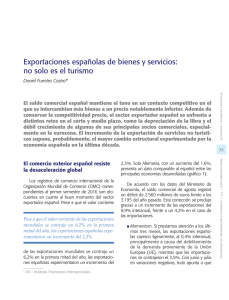 Exportaciones españolas de bienes y servicios: no solo es el