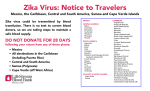 Zika Virus: Notice to Travelers