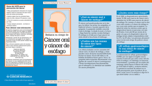 Cáncer oral y cáncer de esófago - American Institute for Cancer