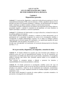 "LEY DE PREVENCIÓN DEL VIRUS DE INMUNODEFICIENCIA