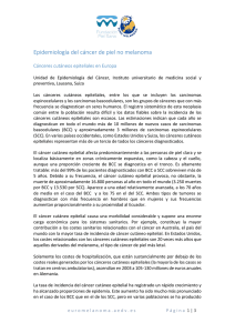 Epidemiología del cáncer de piel no melanoma