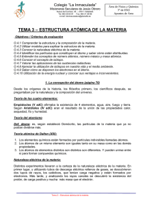 tema 3 – estructura atómica de la materia